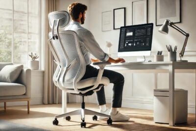 white ergonomic office chair