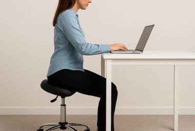 ergonomic saddle chair